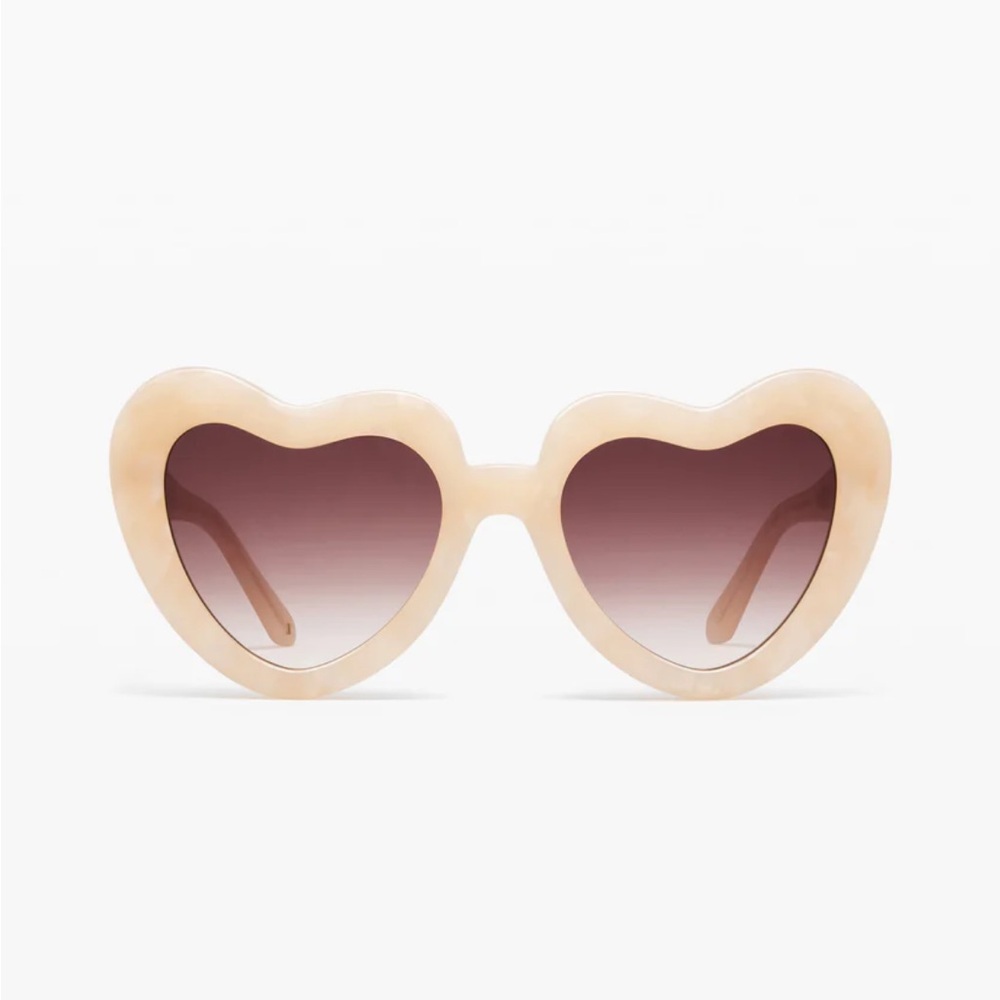 Jimmy Fairly Coeur sunglasses in cream